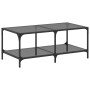 Mesa de centro superficie de vidrio acero negra 98,5x50x40 cm en Mesas de centro | Comprar online en Foru.es
