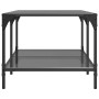 Mesa de centro superficie de vidrio acero negra 98,5x50x40 cm en Mesas de centro | Comprar online en Foru.es