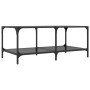 Mesa de centro superficie de vidrio acero negra 98,5x50x40 cm en Mesas de centro | Comprar online en Foru.es