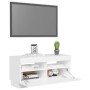 Mueble para TV con luces LED blanco 80x35x40 cm de vidaXL, Muebles TV - Ref: Foro24-804445, Precio: 75,53 €, Descuento: %