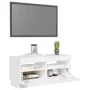 Mueble para TV con luces LED blanco 80x35x40 cm de vidaXL, Muebles TV - Ref: Foro24-804445, Precio: 75,53 €, Descuento: %