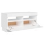 Mueble para TV con luces LED blanco 80x35x40 cm de vidaXL, Muebles TV - Ref: Foro24-804445, Precio: 75,53 €, Descuento: %