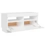 Mueble para TV con luces LED blanco 80x35x40 cm de vidaXL, Muebles TV - Ref: Foro24-804445, Precio: 75,53 €, Descuento: %