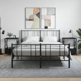Mesitas de noche 2 uds madera de ingeniería negro 50x41x65 cm de vidaXL, Mesitas de noche - Ref: Foro24-826084, Precio: 87,80...