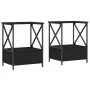Mesitas de noche 2 uds madera de ingeniería negro 50x41x65 cm de vidaXL, Mesitas de noche - Ref: Foro24-826084, Precio: 87,80...