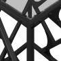 Mesa de centro de acero y superficie vidrio negro 30x30x41 cm en Mesas de centro | Comprar online en Foru.es