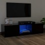 Mueble para TV con luces LED negro 120x30x35,5 cm de vidaXL, Muebles TV - Ref: Foro24-804284, Precio: 64,30 €, Descuento: %