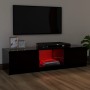 Mueble para TV con luces LED negro 120x30x35,5 cm de vidaXL, Muebles TV - Ref: Foro24-804284, Precio: 64,30 €, Descuento: %