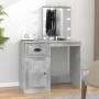 LED plywood gray concrete dressing table 90x50x132.5 cm by vidaXL, Bedroom Dressers - Ref: Foro24-816772, Price: 101,70 €, Di...