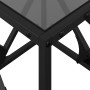 Mesa de centro de acero superficie de vidrio negra 40x40x41 cm en Mesas de centro | Comprar online en Foru.es