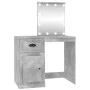 LED plywood gray concrete dressing table 90x50x132.5 cm by vidaXL, Bedroom Dressers - Ref: Foro24-816772, Price: 101,70 €, Di...