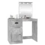 LED plywood gray concrete dressing table 90x50x132.5 cm by vidaXL, Bedroom Dressers - Ref: Foro24-816772, Price: 101,70 €, Di...