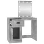 LED plywood gray concrete dressing table 90x50x132.5 cm by vidaXL, Bedroom Dressers - Ref: Foro24-816772, Price: 101,70 €, Di...