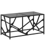 Mesa de centro acero superficie de vidrio negra 78,5x40x41cm en Mesas de centro | Comprar online en Foru.es