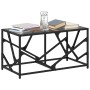 Mesa de centro acero superficie de vidrio negra 78,5x40x41cm en Mesas de centro | Comprar online en Foru.es