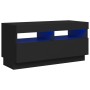 Mueble de TV con luces LED negro 80x35x40 cm de vidaXL, Muebles TV - Ref: Foro24-804446, Precio: 60,69 €, Descuento: %