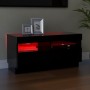 Mueble de TV con luces LED negro 80x35x40 cm de vidaXL, Muebles TV - Ref: Foro24-804446, Precio: 60,69 €, Descuento: %