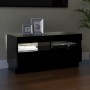 Mueble de TV con luces LED negro 80x35x40 cm de vidaXL, Muebles TV - Ref: Foro24-804446, Precio: 60,69 €, Descuento: %