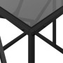 Mesa de centro de acero superficie de vidrio negra 98,5x50x41cm en Mesas de centro | Comprar online en Foru.es