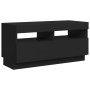 Mueble de TV con luces LED negro 80x35x40 cm de vidaXL, Muebles TV - Ref: Foro24-804446, Precio: 60,69 €, Descuento: %