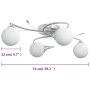 Lámpara de techo pantallas cristal redonda 4 bombillas LED G9 de vidaXL, Apliques de techo - Ref: Foro24-337908, Precio: 83,4...
