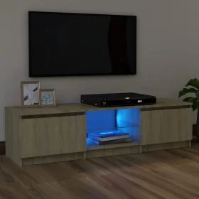 TV cabinet with LED lights Sonoma oak 120x30x35.5 cm by vidaXL, TV Furniture - Ref: Foro24-804286, Price: 73,42 €, Discount: %