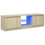 Armario TV con luces LED roble Sonoma 120x30x35,5 cm de vidaXL, Muebles TV - Ref: Foro24-804286, Precio: 68,80 €, Descuento: %