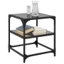 Mesa de centro superficie vidrio 2 uds acero negro 40x40x45 cm en Mesas de centro | Comprar online en Foru.es
