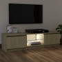 Armario TV con luces LED roble Sonoma 120x30x35,5 cm de vidaXL, Muebles TV - Ref: Foro24-804286, Precio: 68,80 €, Descuento: %