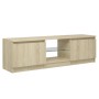Armario TV con luces LED roble Sonoma 120x30x35,5 cm de vidaXL, Muebles TV - Ref: Foro24-804286, Precio: 68,80 €, Descuento: %