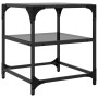 Mesa de centro superficie vidrio 2 uds acero negro 40x40x45 cm en Mesas de centro | Comprar online en Foru.es