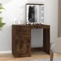 Tocador con LED madera contrachapada roble humo 90x50x132,5 cm de vidaXL, Tocadores para dormitorios - Ref: Foro24-816773, Pr...