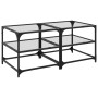 Mesa de centro superficie de vidrio 2 uds acero 50x50x45 cm en Mesas de centro | Comprar online en Foru.es