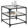 Mesa de centro superficie de vidrio 2 uds acero 50x50x45 cm en Mesas de centro | Comprar online en Foru.es