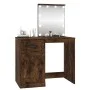 Tocador con LED madera contrachapada roble humo 90x50x132,5 cm de vidaXL, Tocadores para dormitorios - Ref: Foro24-816773, Pr...