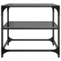 Mesa de centro superficie vidrio 2 uds acero negro 50x50x45 cm en Mesas de centro | Comprar online en Foru.es