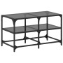 Mesa de centro superficie de vidrio acero negra 78,5x40x45 cm en Mesas de centro | Comprar online en Foru.es