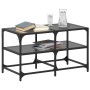 Mesa de centro superficie de vidrio acero negra 78,5x40x45 cm en Mesas de centro | Comprar online en Foru.es