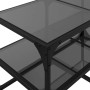 Mesa de centro superficie de vidrio acero negra 78,5x40x45 cm en Mesas de centro | Comprar online en Foru.es