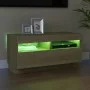 Mueble de TV con luces LED roble Sonoma 80x35x40 cm de vidaXL, Muebles TV - Ref: Foro24-804448, Precio: 72,06 €, Descuento: %