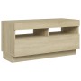 Mueble de TV con luces LED roble Sonoma 80x35x40 cm de vidaXL, Muebles TV - Ref: Foro24-804448, Precio: 71,04 €, Descuento: %