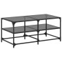 Mesa de centro superficie de vidrio acero negra 98,5x50x45 cm en Mesas de centro | Comprar online en Foru.es