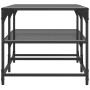 Mesa de centro superficie de vidrio acero negra 98,5x50x45 cm en Mesas de centro | Comprar online en Foru.es