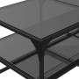 Mesa de centro superficie de vidrio acero negra 98,5x50x45 cm en Mesas de centro | Comprar online en Foru.es