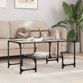Mesa de centro superficie de vidrio acero 98,5x50x45 cm en Mesas de centro | Comprar online en Foru.es