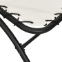 Tumbona con toldo acero y tela color crema 167x80x195 cm de vidaXL, Tumbonas - Ref: Foro24-362705, Precio: 89,72 €, Descuento: %