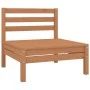 Sofá central de madera maciza de pino marrón miel de vidaXL, Conjuntos de jardín - Ref: Foro24-806575, Precio: 62,35 €, Descu...