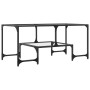 Mesa de centro superficie de vidrio acero 98,5x50x45 cm en Mesas de centro | Comprar online en Foru.es