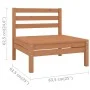Sofá central de madera maciza de pino marrón miel de vidaXL, Conjuntos de jardín - Ref: Foro24-806575, Precio: 62,35 €, Descu...