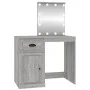 Tocador con LED madera contrachapada gris Sonoma 90x50x132,5cm de vidaXL, Tocadores para dormitorios - Ref: Foro24-816774, Pr...